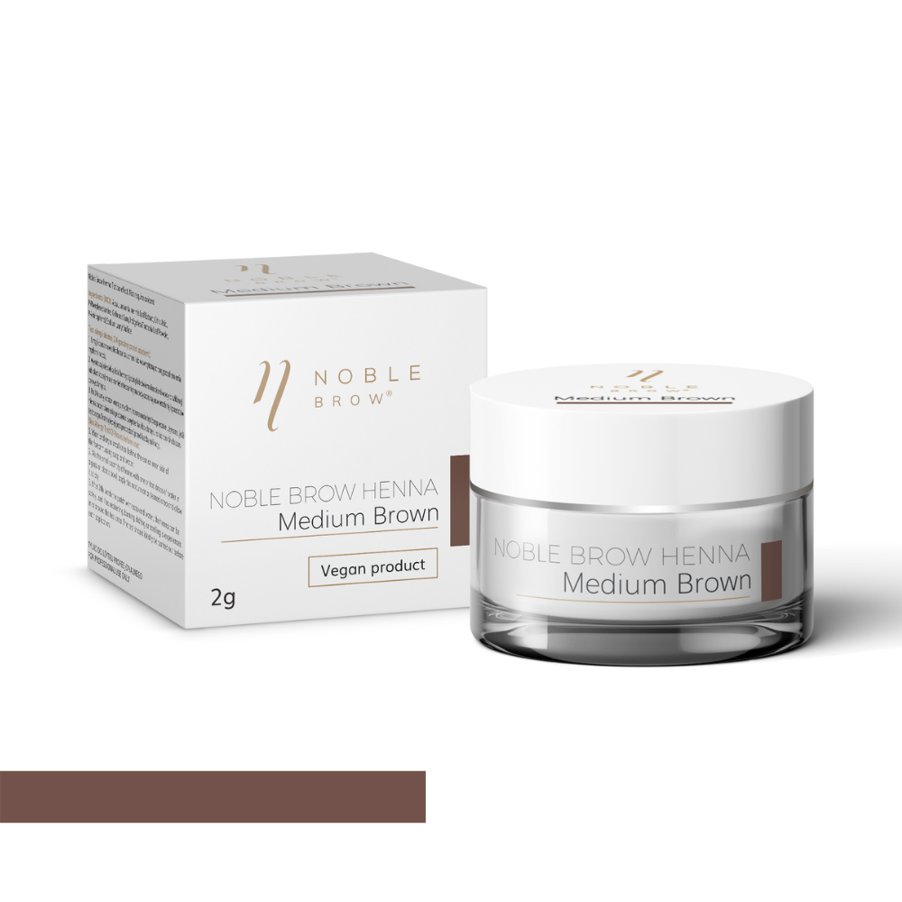 Henné per sopracciglia in polvere Noble Brow - MEDIUM BROWN